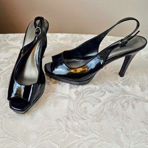 Black Sling Back Heels